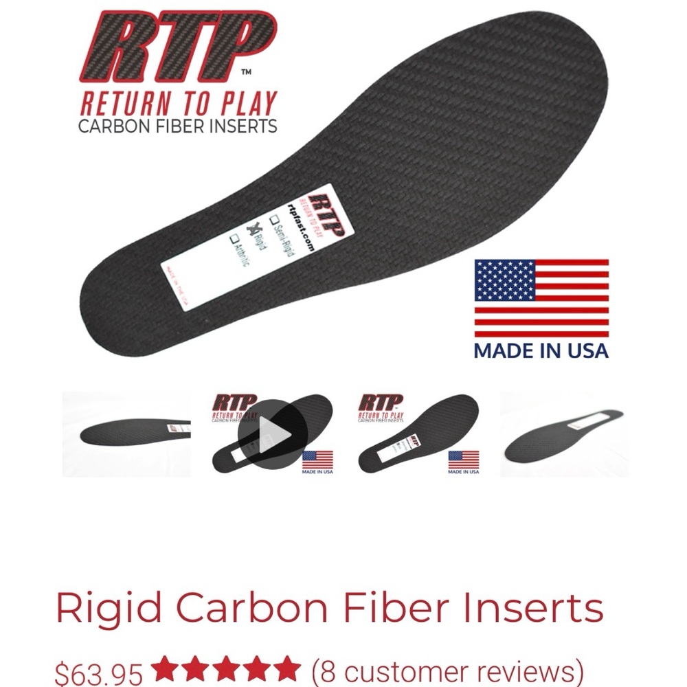 RTP Rigid Carbon Fiber Shoe Inserts